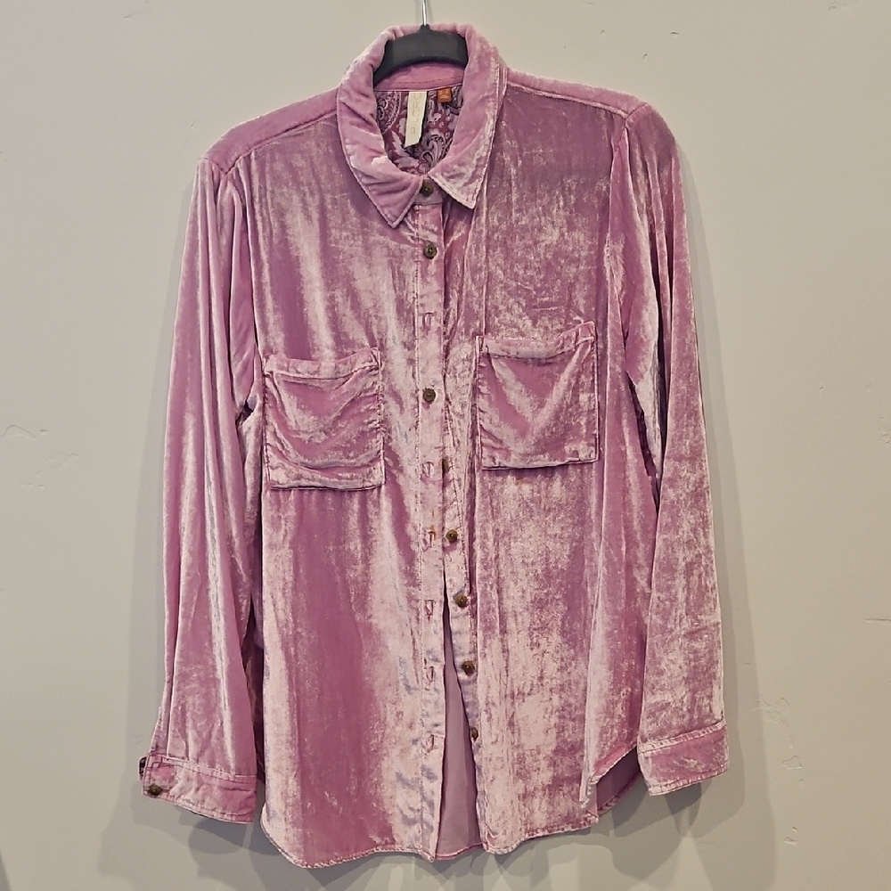 NWT Pilcro Velvet Blouse